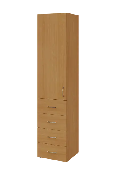 NN 5 - 44ZD skříň vysoká, 4-zásuvková/1-dveřová, levá, 1800x400x400, buk Royal